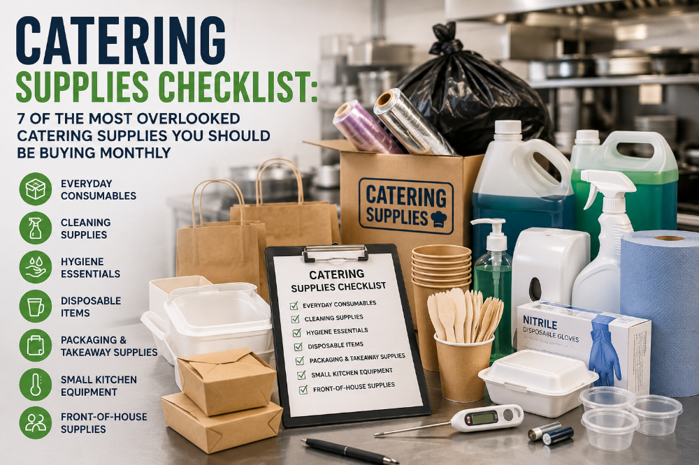 Catering Supplies Checklist: 7 of The Most Overlooked Catering Supplies You Should Be Buying Monthly